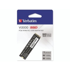 Verbatim SSD Vi3000 512GB M2 PCI Express 3.0 x4 NVMe - Lightning-Fast Performance & Reliable Storage Solution!